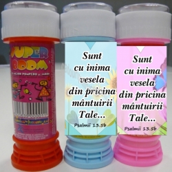 Salutie Baloane sapun, Cu versete